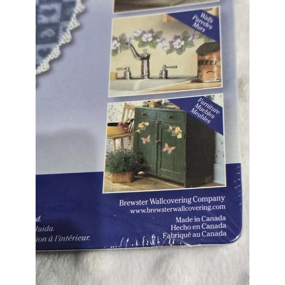 Vintage Cottagecore Blue Heart Wallpaper Cut Outs 2 New Decor FX Packages Canada